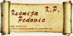 Ksenija Pedović vizit kartica
